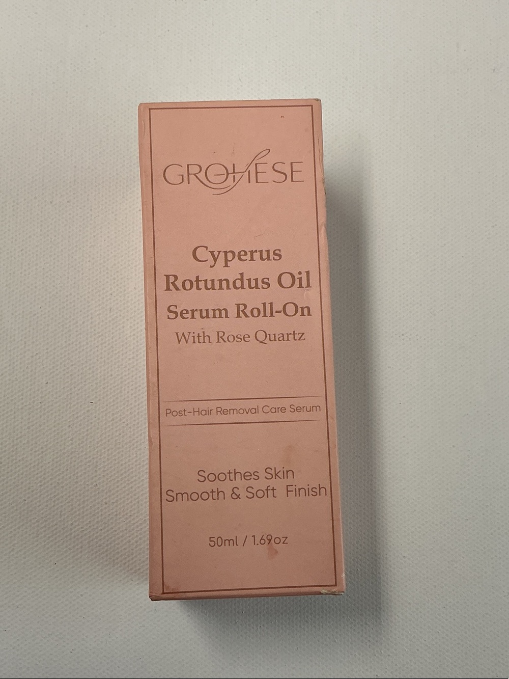 Cyperus Rotundus Oil Serum Roll-On with Rose Quartz — Pink